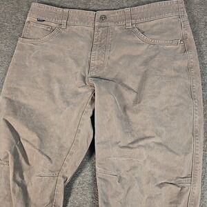Kuhl Free Rydr Pants Mens 38x32 Gray Patina Dye Pockets Canvas Articulated Knees